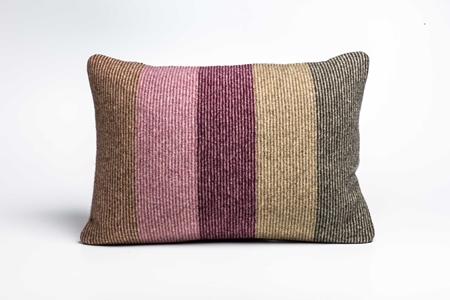 Picture of Large Cushion Burgandy/Sage Deck Stripe