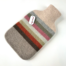 Picture of Hot Water Bottle Rose Orange Silver Stripe