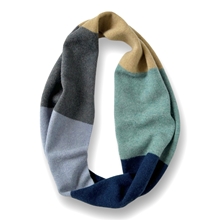 Picture of Colourblock Infinity Scarf Monsoon Topaz Indigo