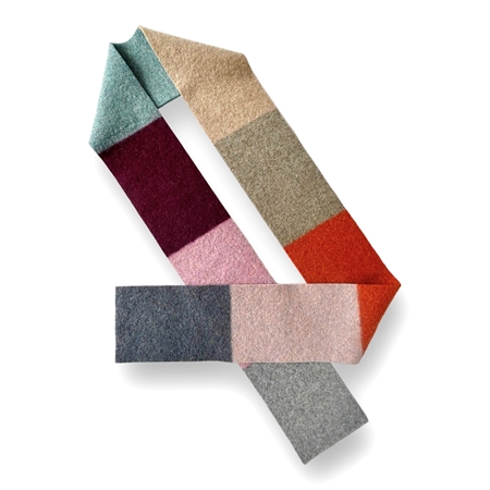 Picture of Colourblock Skinny Scarf Safflower Topaz Monsoon