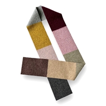 Picture of Colourblock Skinny Scarf Ochre Burgundy Blossom